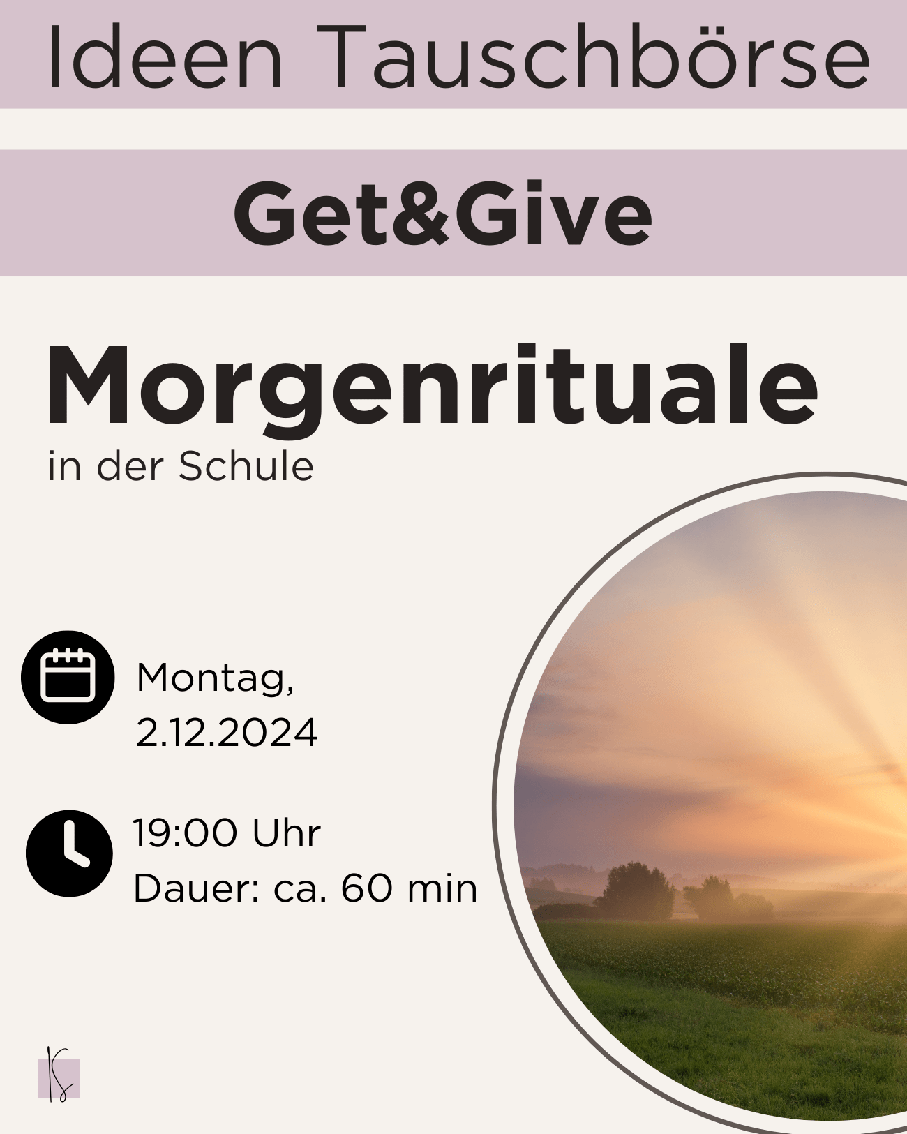 Dez / Ideentausch Börse | Austausch "Morgenrituale" - Kunstundstunde